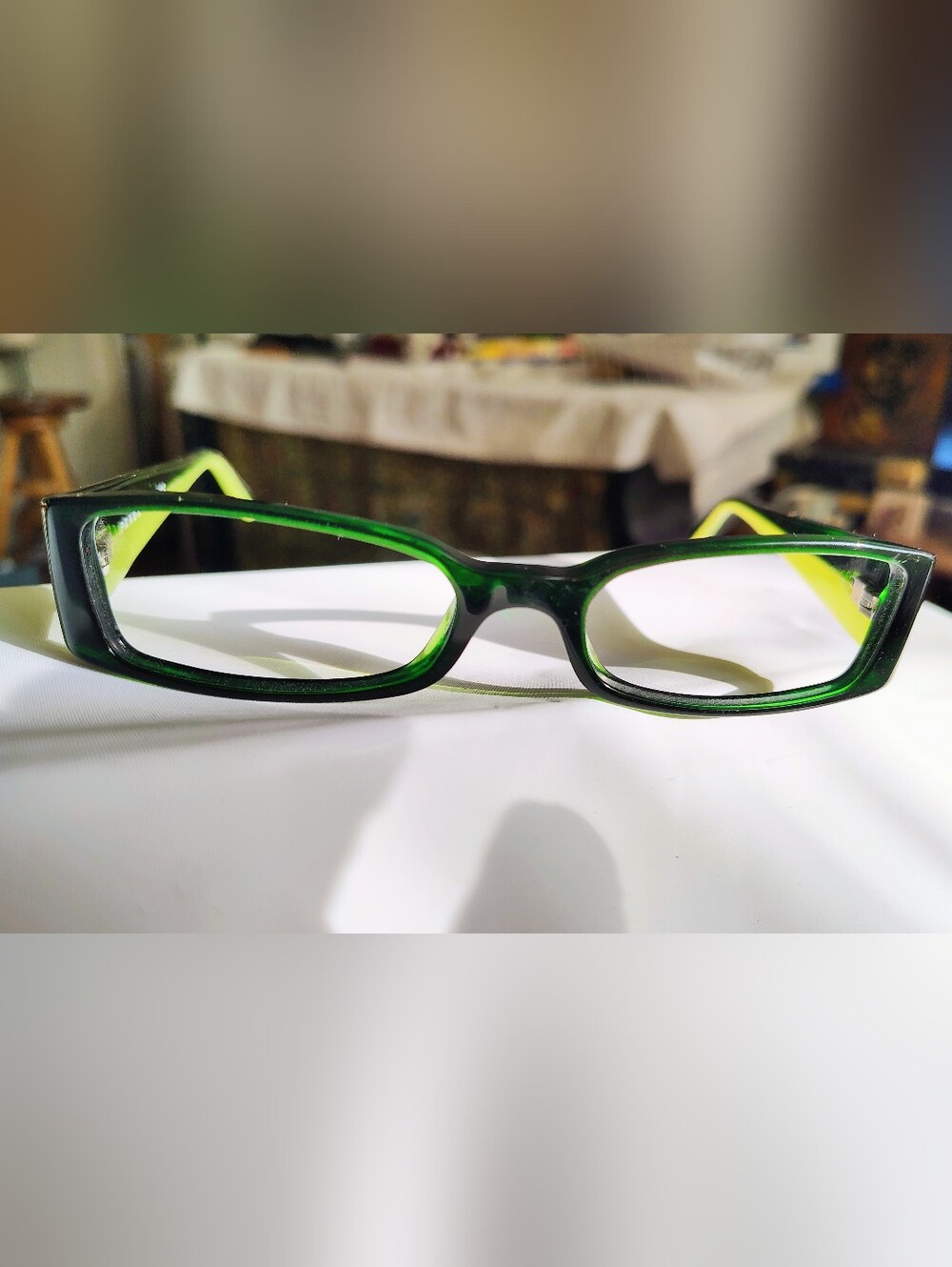 Vintage Prada VPR 16G Two tone Green Eyeglasses Frames 51/15/35 Wide Fit